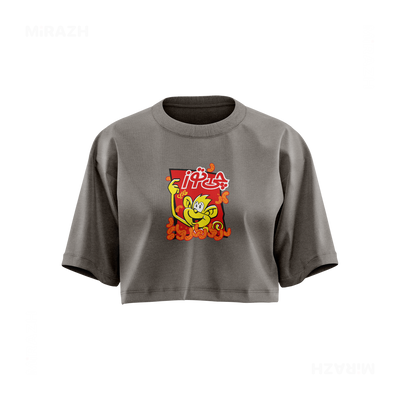 CheetozTalaei Over Sized Crop Top 01 Faded Grey