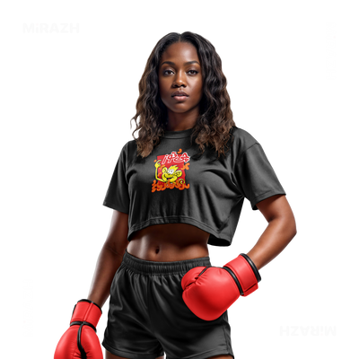 CheetozTalaei Over Sized Crop Top 02 Faded Black