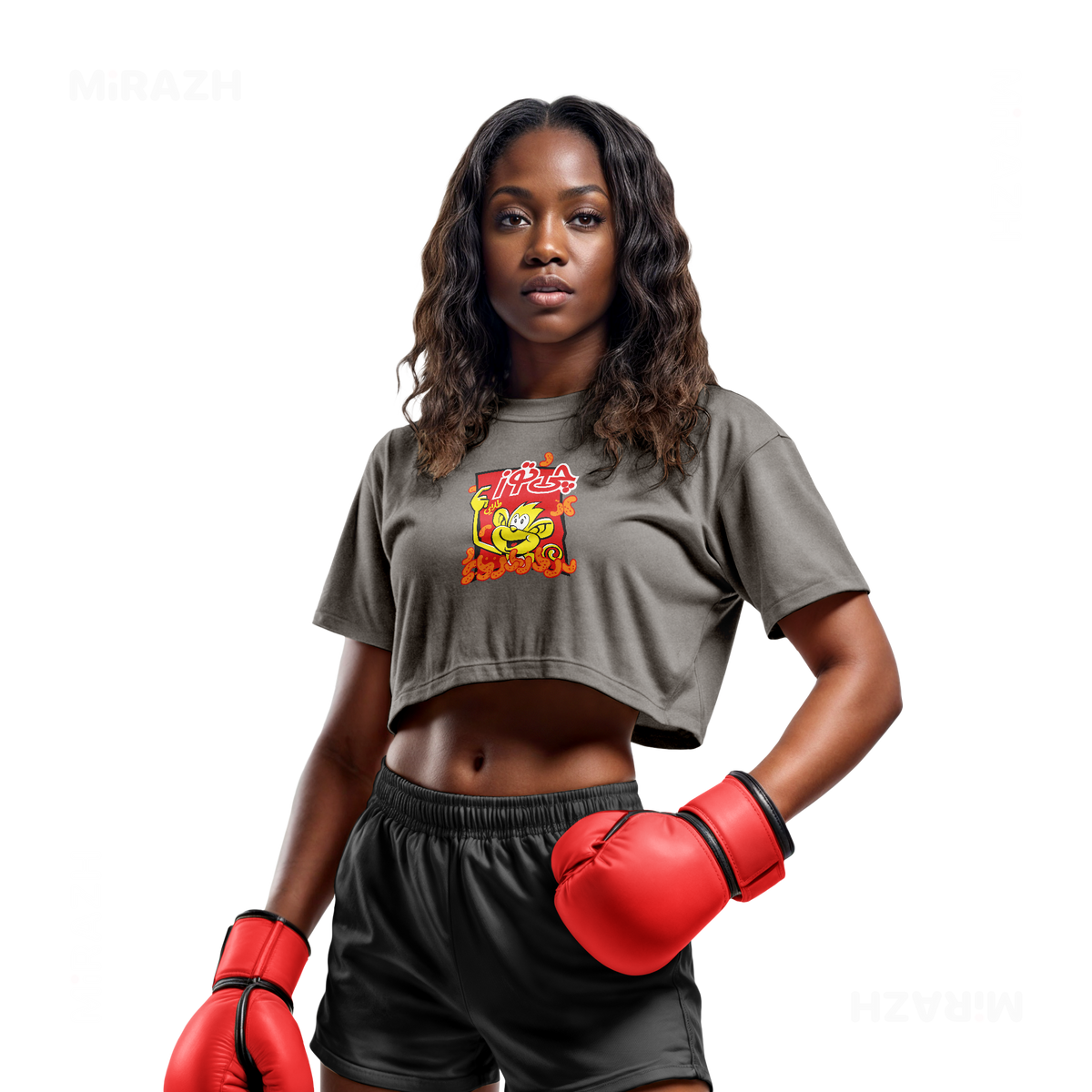 CheetozTalaei Over Sized Crop Top 02 Faded Grey