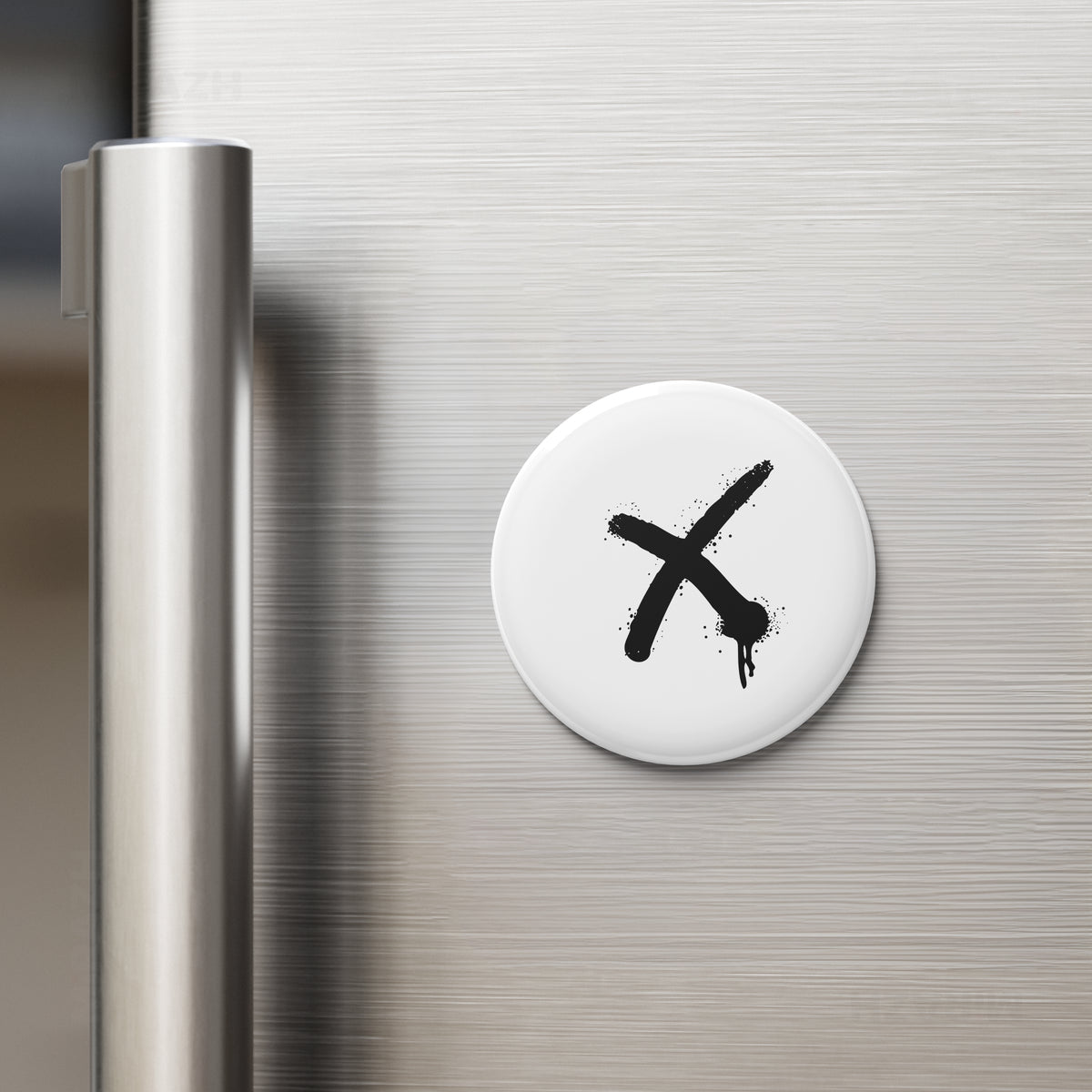 CrossMark Button Magnet 02 Round