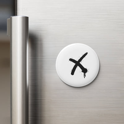 CrossMark Button Magnet 02 Round