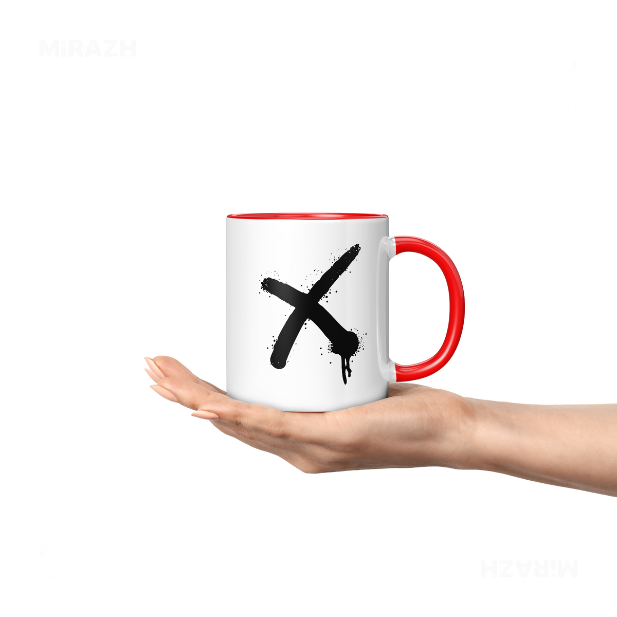 CrossMark Ceramic Mug 04 White Red