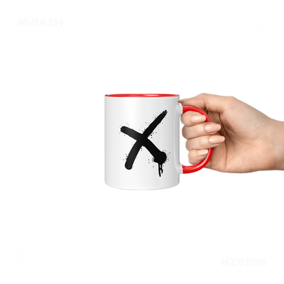 CrossMark Ceramic Mug 06 White Red