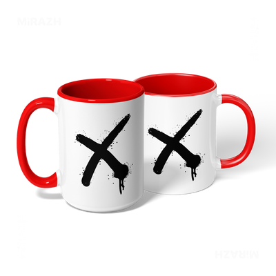 CrossMark Ceramic Mug 08 White Red