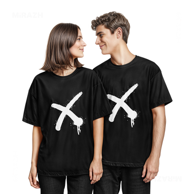 CrossMark Couple T Shirt 05 Black