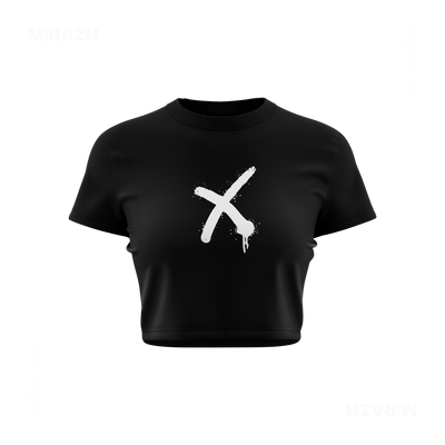 CrossMark Fitted Crop Top 01 Black
