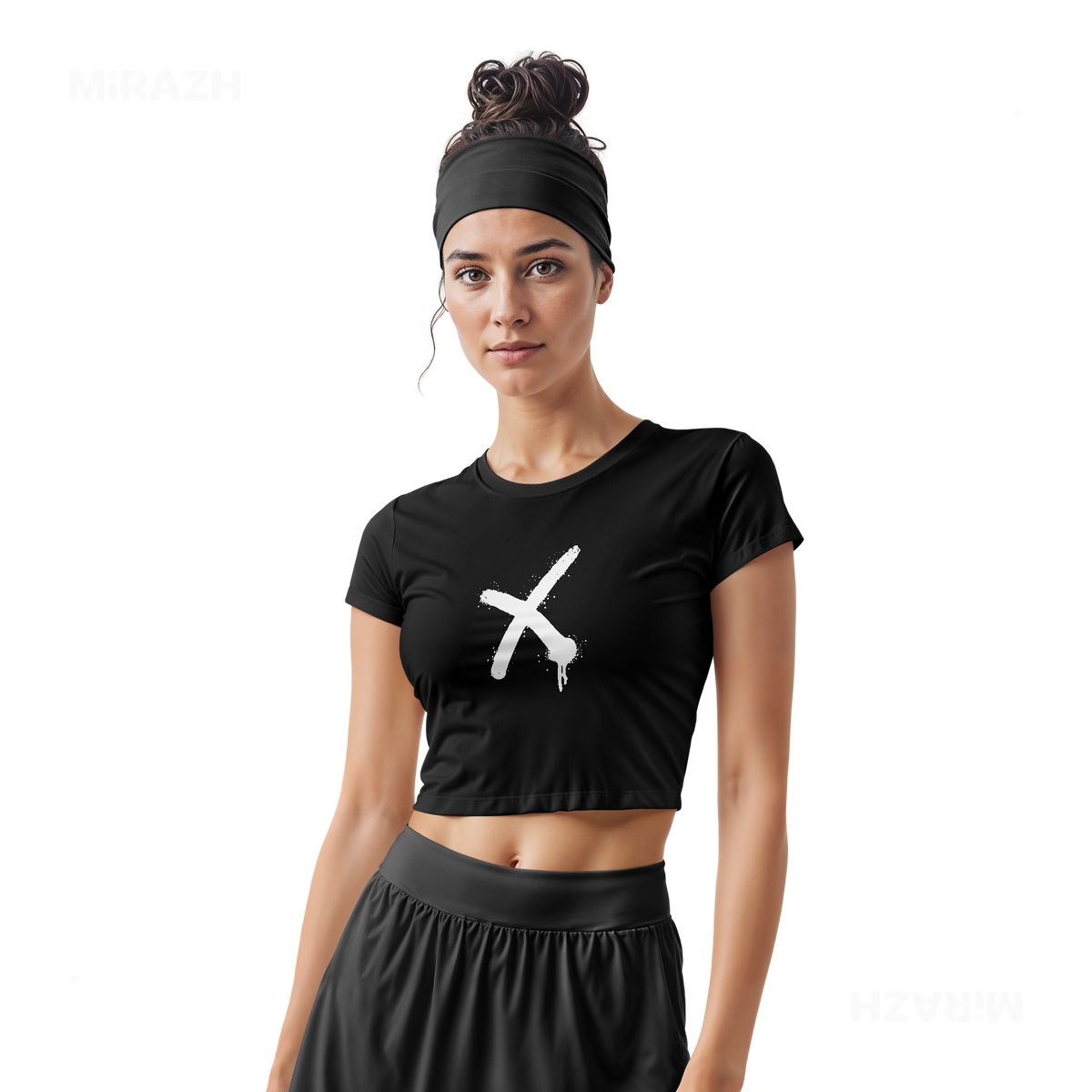 CrossMark Fitted Crop Top 02 Black