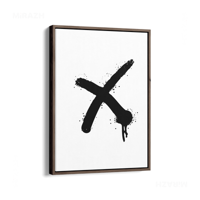 CrossMark Framed Canvas 01 Dark Wood