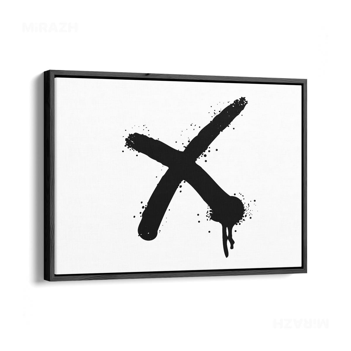CrossMark Framed Canvas 03 Black Wood