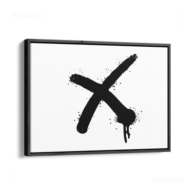 CrossMark Framed Canvas 03 Black Wood