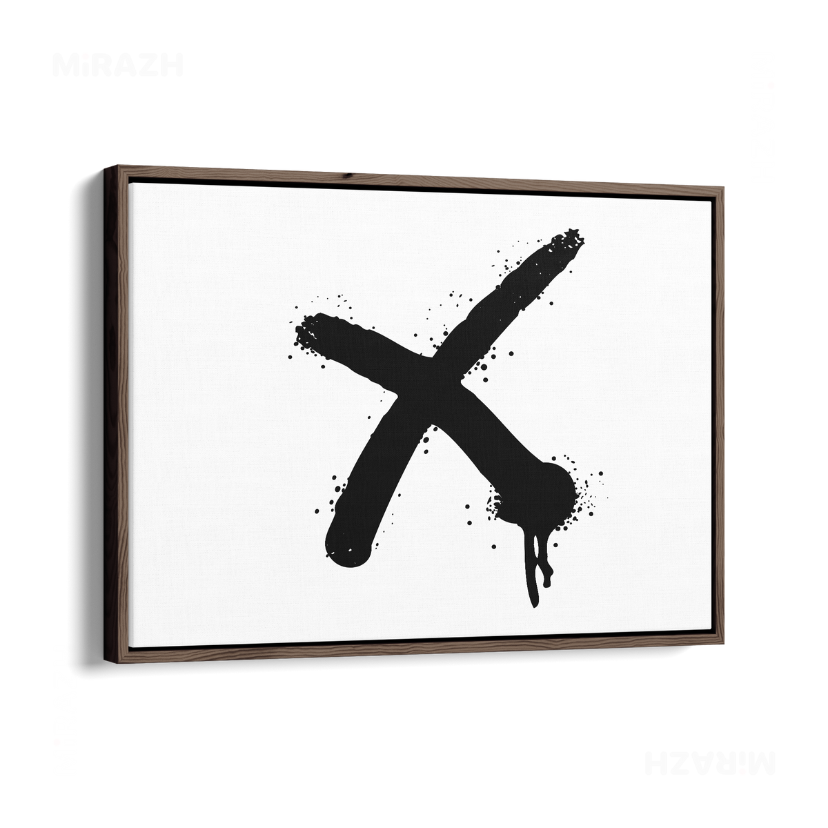 CrossMark Framed Canvas 03 Dark Wood