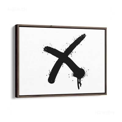 CrossMark Framed Canvas 03 Dark Wood
