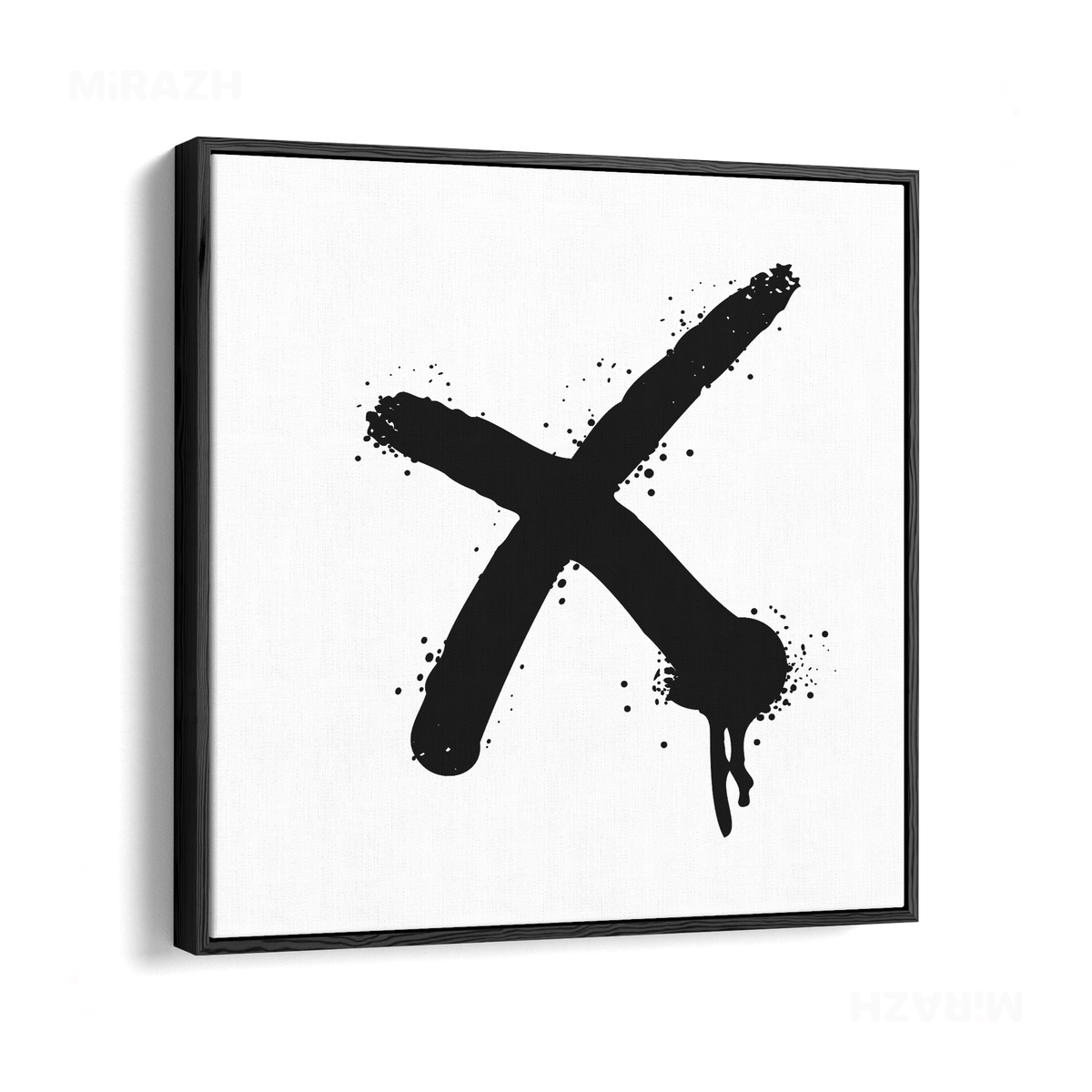 CrossMark Framed Canvas 04 Black Wood