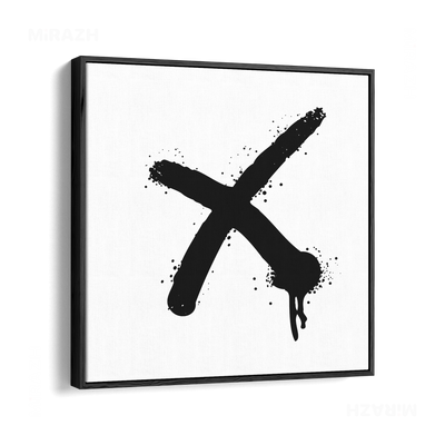 CrossMark Framed Canvas 04 Black Wood