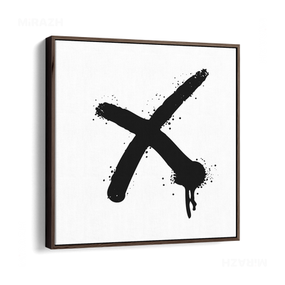 CrossMark Framed Canvas 04 Dark Wood
