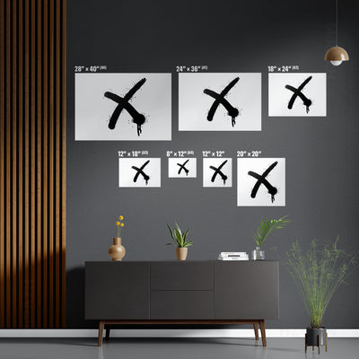 CrossMark Framed Canvas 06 Black Wood