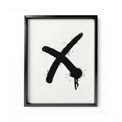 CrossMark Framed Poster 01 Black Aluminum
