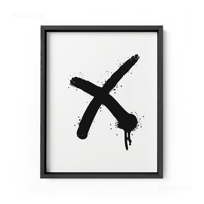 CrossMark Framed Poster 01 Black Wood