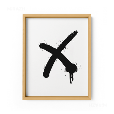 CrossMark Framed Poster 01 Natural Wood