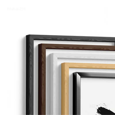 CrossMark Framed Poster 02 White Wood