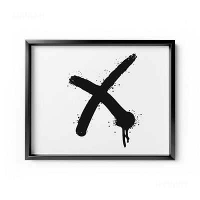 CrossMark Framed Poster 03 Black Aluminum