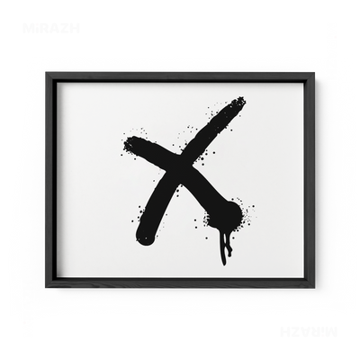 CrossMark Framed Poster 03 Black Wood