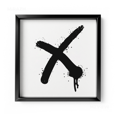 CrossMark Framed Poster 04 Black Aluminum