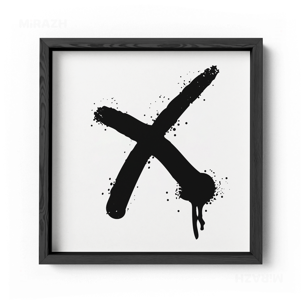 CrossMark Framed Poster 04 Black Wood