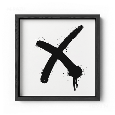 CrossMark Framed Poster 04 Black Wood
