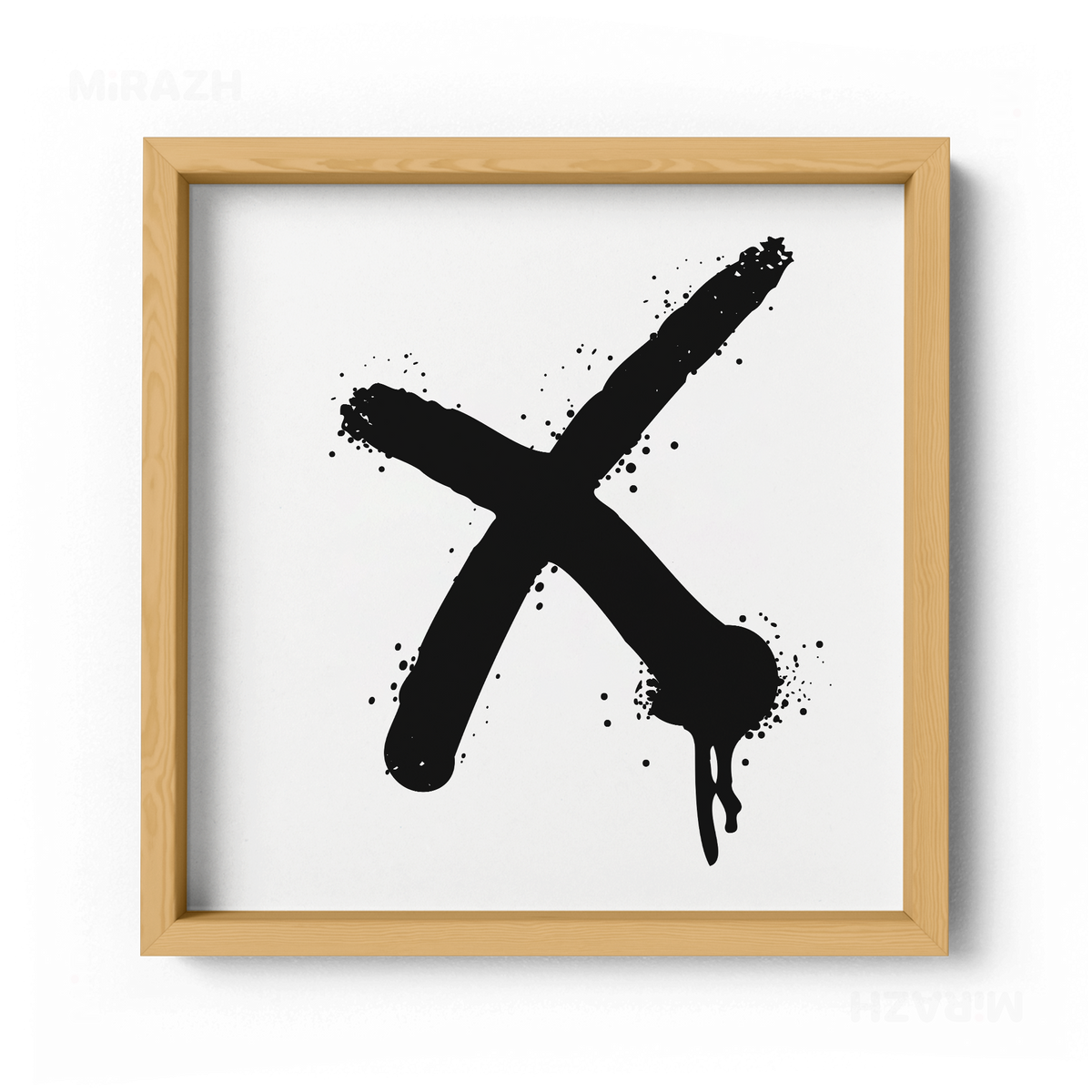 CrossMark Framed Poster 04 Natural Wood