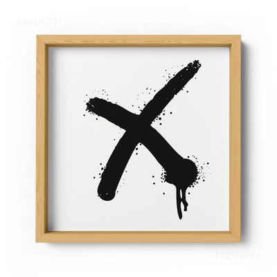 CrossMark Framed Poster 04 Natural Wood