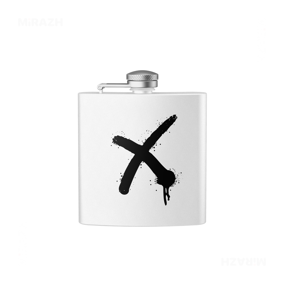 CrossMark Hip Flasks 01 White