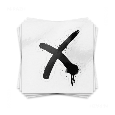 CrossMark Kiss Cut Sticker 01 White