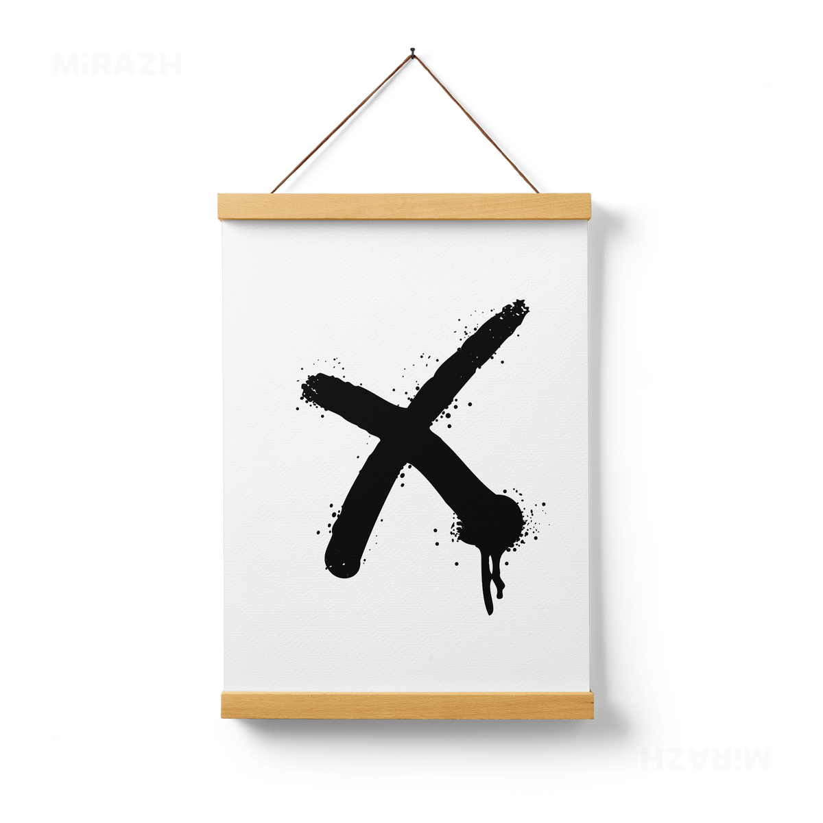 CrossMark Magnetic Hanger Poster 01 Natural Wood