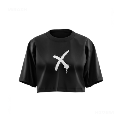 CrossMark Over Sized Crop Top 01 Black