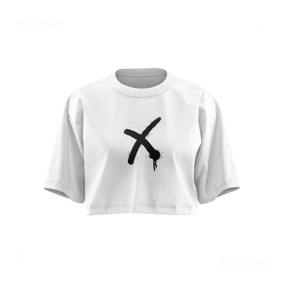 CrossMark Over Sized Crop Top 01 White