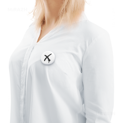 CrossMark Pin Buttons 05 Round