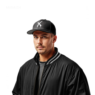 CrossMark Snapback Caps 02 Black DTF