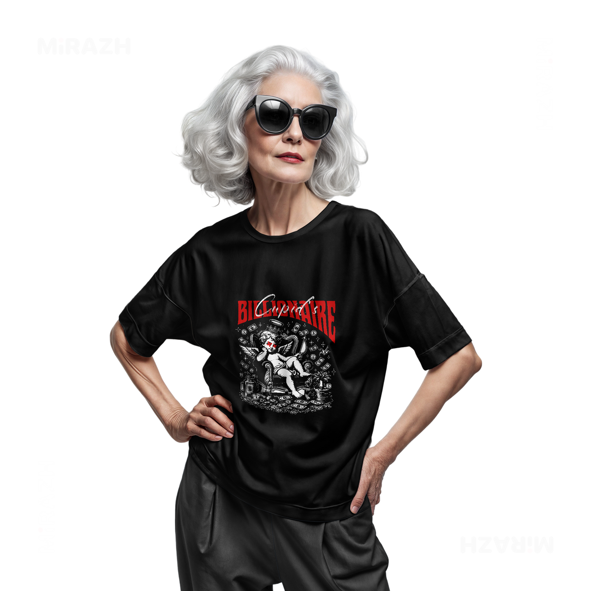 CupidCashThrone Adult T Shirt 07 Black