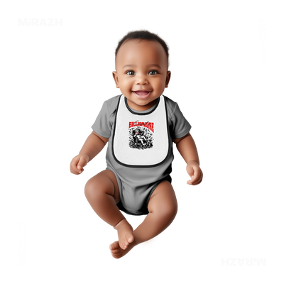 CupidCashThrone Baby Bibs 05 White Black