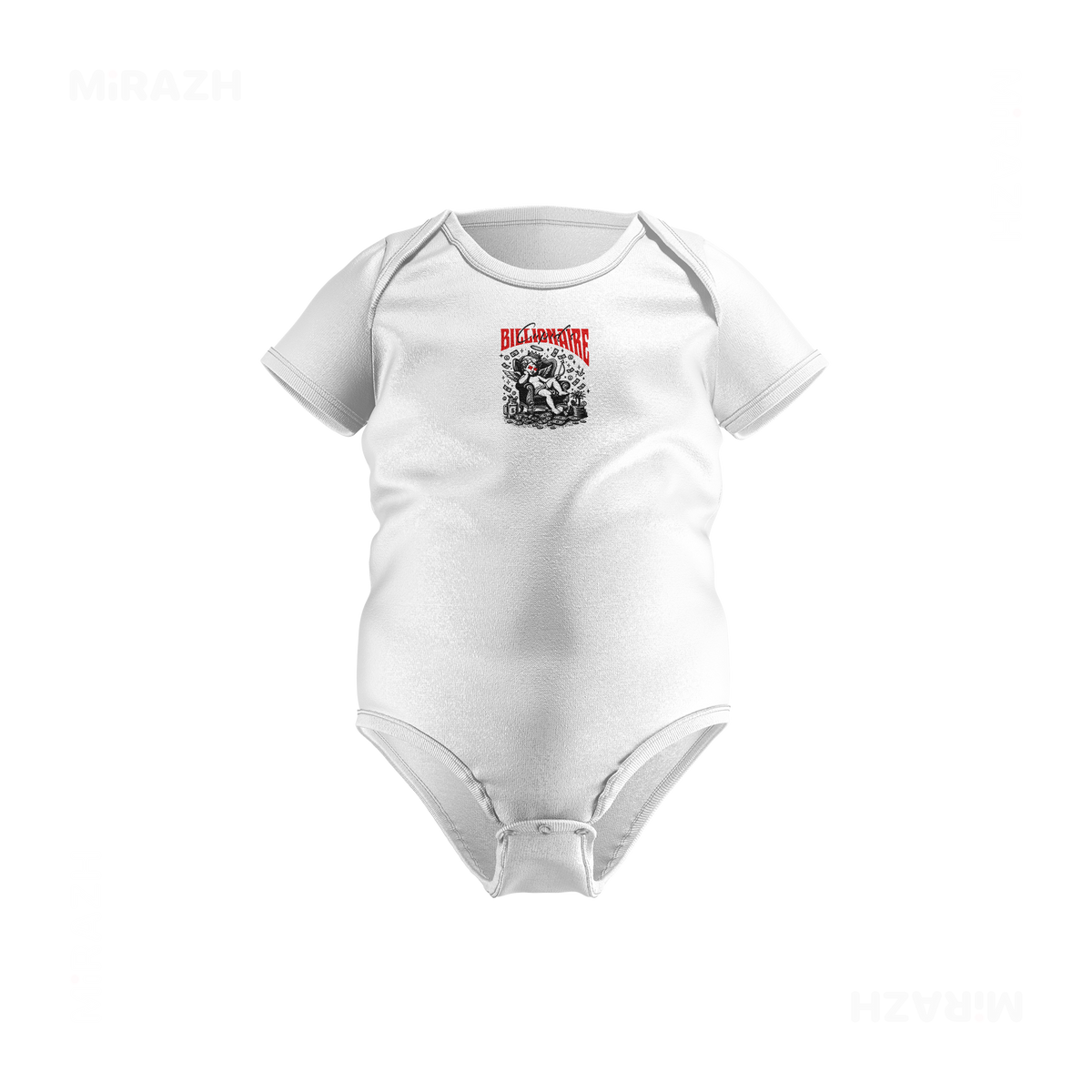 CupidCashThrone Baby Onesies 01 White