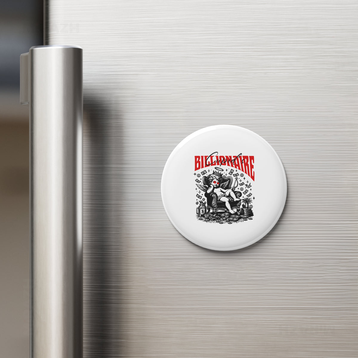 CupidCashThrone Button Magnet 02 Round