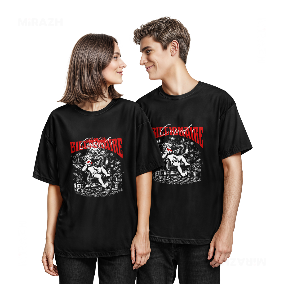 CupidCashThrone Couple T Shirt 05 Black