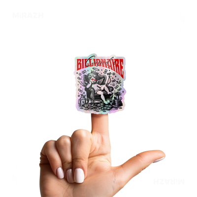 CupidCashThrone Die Cut Holographic Sticker 02