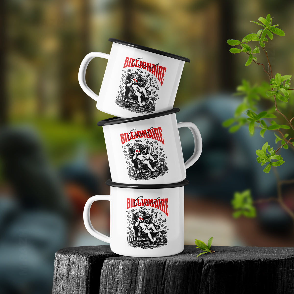 CupidCashThrone Enamel Camping Mug 02