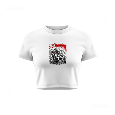 CupidCashThrone Fitted Crop Top 01 White