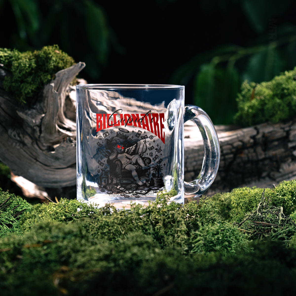 CupidCashThrone Glass Mug 05