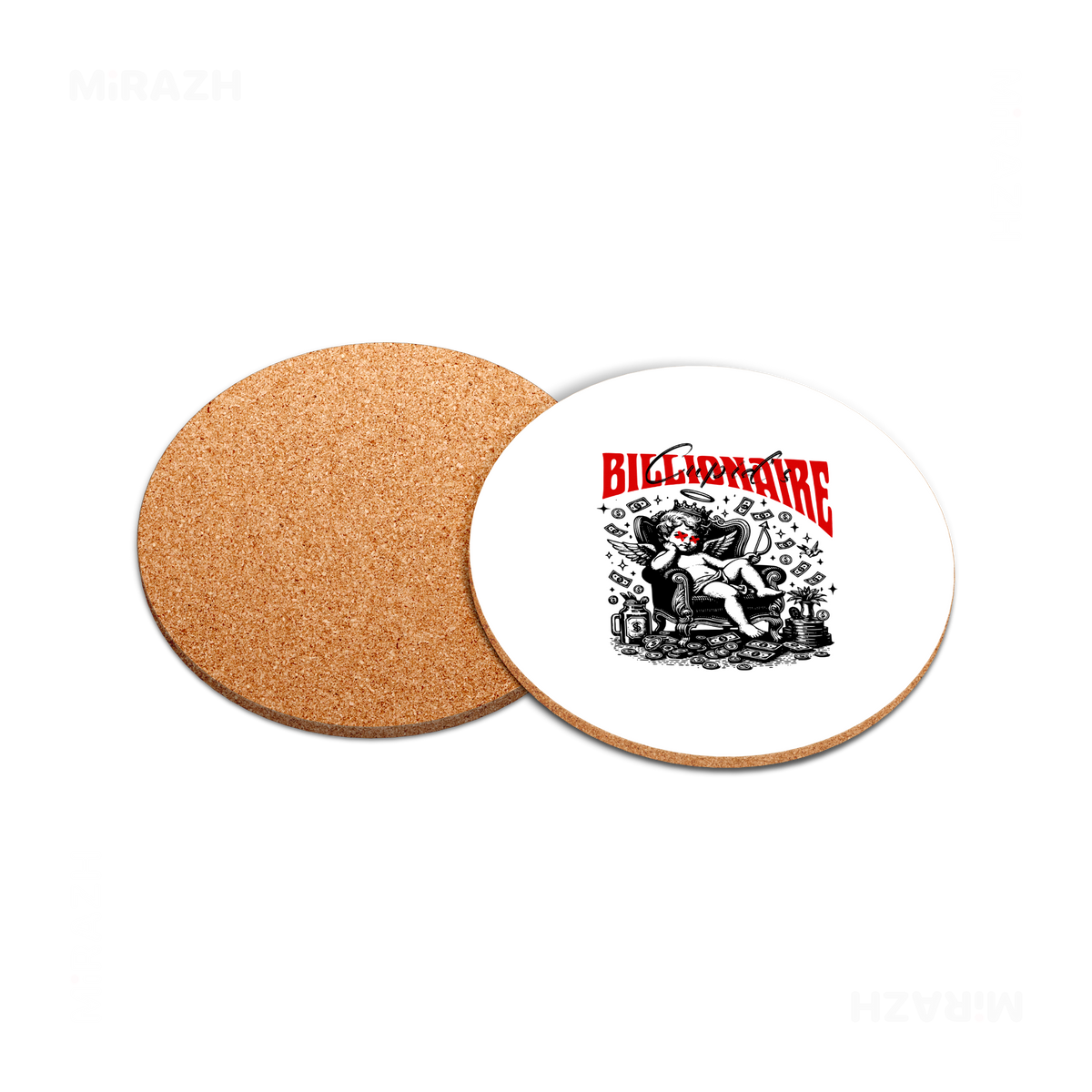 CupidCashThrone High Gloss Coaster 05 Round
