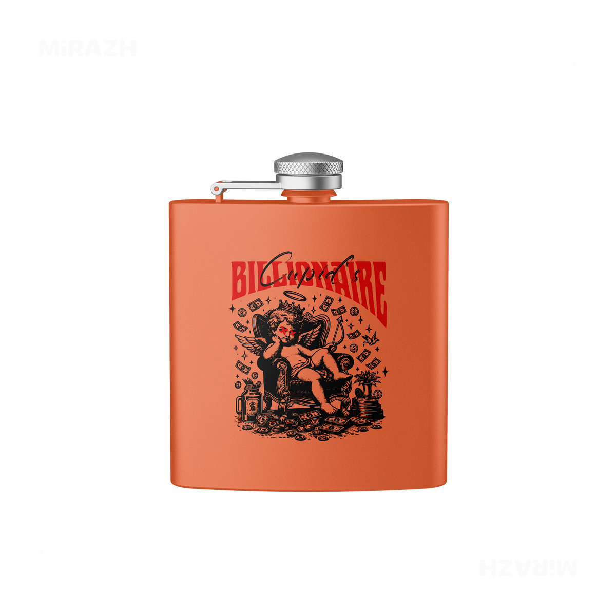 CupidCashThrone Hip Flasks 01 Orange