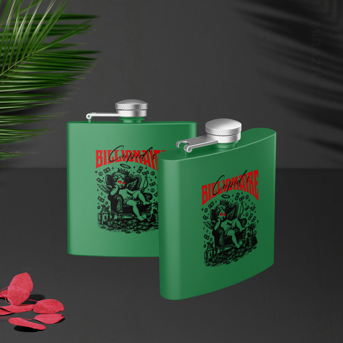 CupidCashThrone Hip Flasks 02 Green